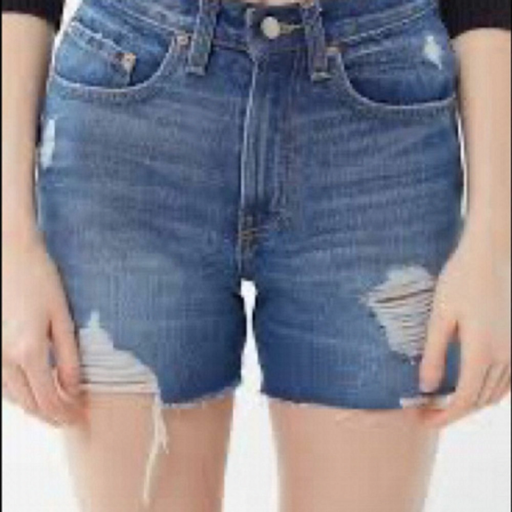 BDG High Waisted Distressed Denim Shorts